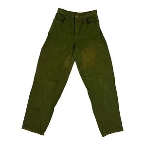 Vintage 90’s Cross Colours Hip Hop Baggy Denim Olive Green Jeans